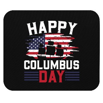 Discover Happy Columbus Day USA Christopher Columbus Mouse Pads
