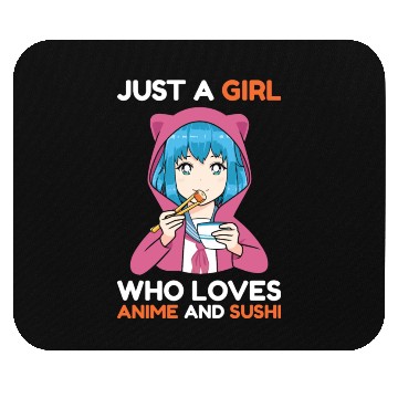 Discover Anime Girl Anime and Sushi Mouse Pads