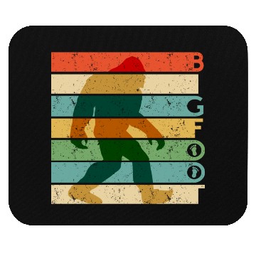 Discover Bigfoot Retro Vintage Sasquatch Yeti Rainbow Mouse Pads