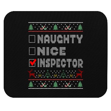 Discover Naughty Nice Inspector, Matching Christmas Group Mouse Pads