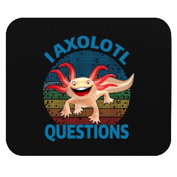 Discover I Axolotl Questions Cute Retro Vintage Axolotl Mouse Pads