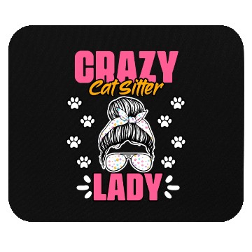 Discover Crazy Cat Lady Funny Animal Sitting Humor For A Mouse Pads