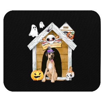 Discover Halloween Great Dane Dog Witch Mouse Pads