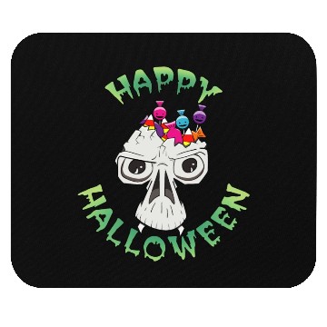 Discover Candy Skull Happy Halloween Cartoon Mouse Pads