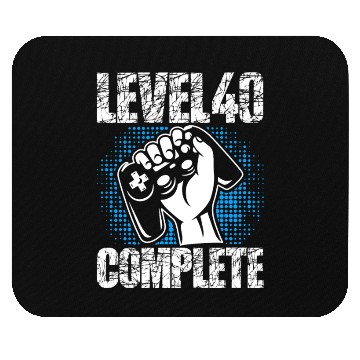 Discover Level 40 Complete Birthday Present 40 Years Old Mouse Pads