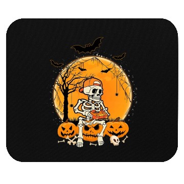 Discover Halloween BonePumpkin Mouse Pads