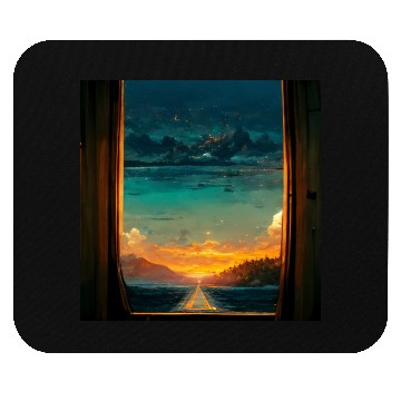 Discover Paradise island painting Mouse Pads