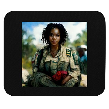 Discover Beautiful US army combat medic painting Mouse Pads