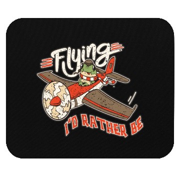 Discover Distressed I'd Rather Be Flying Funny Frog Mouse Pads