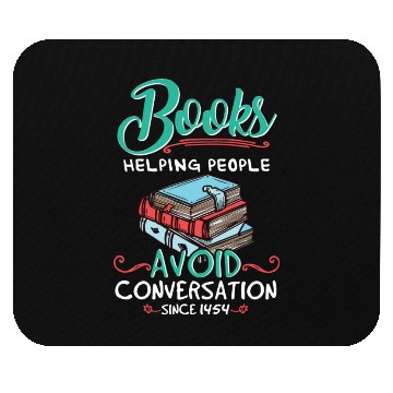 Discover Books Helping People Avoid Conversation 1454 Libra Mouse Pads