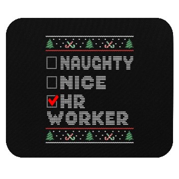 Discover Naughty Nice HR Worker, Matching Christmas Group Mouse Pads