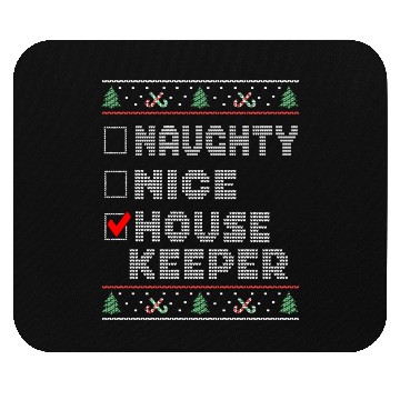 Discover Naughty Nice Housekeeper, Matching Christmas Mouse Pads