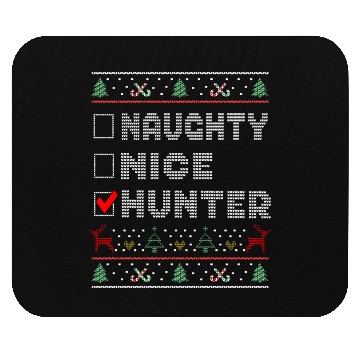Discover Naughty Nice Hunter, Matching Christmas Group Mouse Pads
