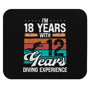 Discover 30 Birthday Idea Scuba Diving 30 Year Old Diver Mouse Pads