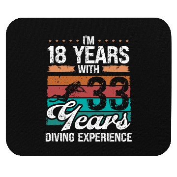 Discover 51 Birthday Idea Scuba Diving 51 Year Old Diver Mouse Pads
