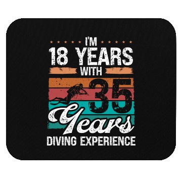 Discover 53 Birthday Idea Scuba Diving 53 Year Old Diver Mouse Pads