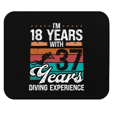 Discover 55 Birthday Idea Scuba Diving 55 Year Old Diver Mouse Pads