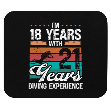 Discover 39 Birthday Idea Scuba Diving 39 Year Old Diver Mouse Pads