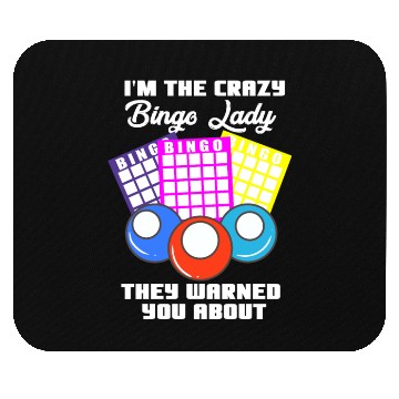 Discover Crazy Bingo Lady Mouse Pads