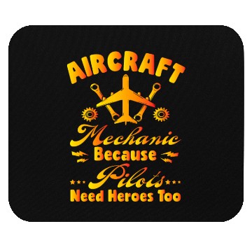 Discover Funny Plane Aircraft Mechanic Maintenance Engineer Mouse Pads