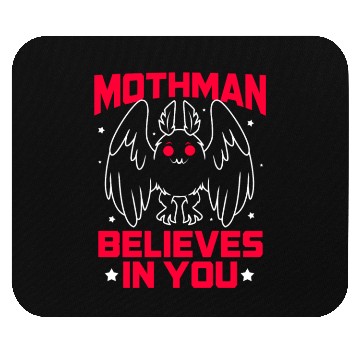 Discover Funny Cryptid Gothic Mothman Believes In You Mouse Pads
