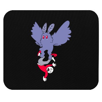 Discover Mothman Abducting Human Goth Cryptid Funny Mothman Mouse Pads