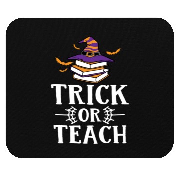 Discover Trick Or Teach Witch Book Halloween Teacher Mouse Pads