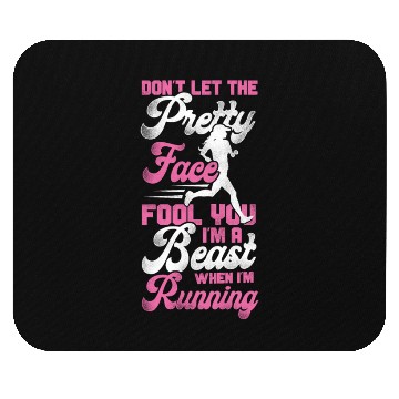 Discover Running Runner Half Marathon Girl Mouse Pads