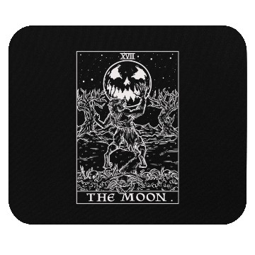 Discover The Moon Tarot Card Halloween Werewolf Gothic Horr Mouse Pads