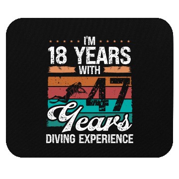 Discover 65 Birthday Idea Scuba Diving 65 Year Old Diver Mouse Pads
