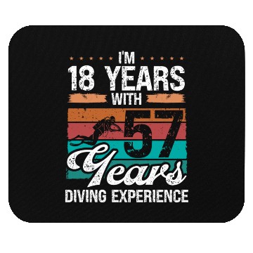 Discover 75 Birthday Idea Scuba Diving 75 Year Old Diver Mouse Pads
