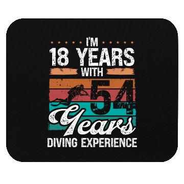 Discover 72 Birthday Idea Scuba Diving 72 Year Old Diver Mouse Pads