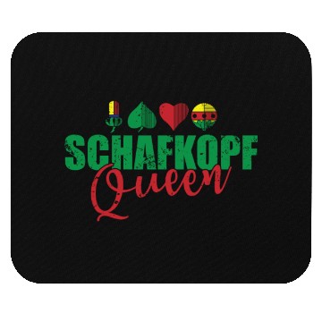Discover Schafkopf Queen Card Game playing Card Mouse Pads
