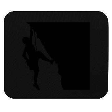 Discover Rock climbing mountaineering silhouette Mouse Pads