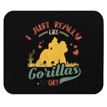 Discover I Just Really Like Gorillas Funny Gorilla Mouse Pads