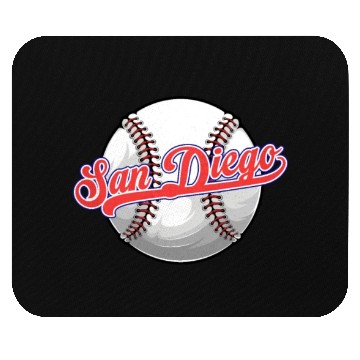 Discover Vintage San Diego Baseball Distressed Baseball Pun Mouse Pads