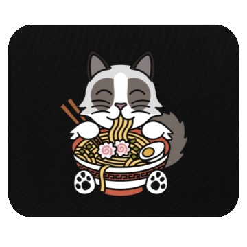Discover Ragdoll Cat Ramen Noodles Mouse Pads