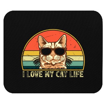 Discover Funny Cat Owner - I Love My Cat Life - Funny Cat Mouse Pads