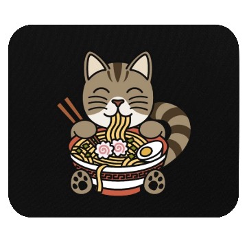 Discover Exotic Shorthair Cat Ramen Noodles Mouse Pads