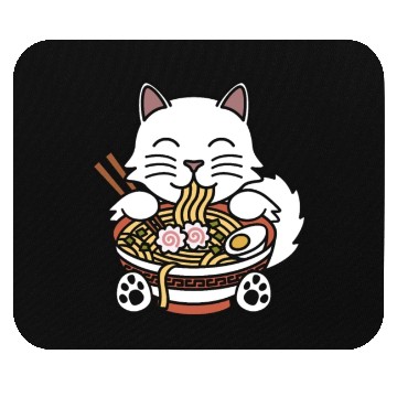 Discover Persian Cat Ramen Noodles Mouse Pads