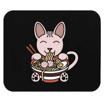 Discover Sphynx Cat Ramen Noodles Mouse Pads
