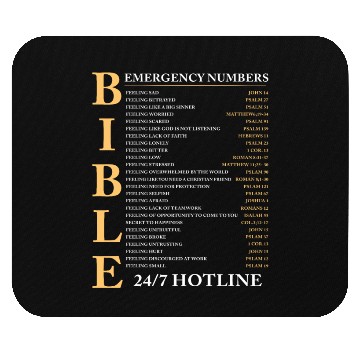 Discover Bible Emergency Number Jesus Christian Mouse Pads