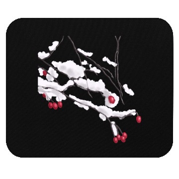 Discover Winter berries Snowy Branches Mouse Pads