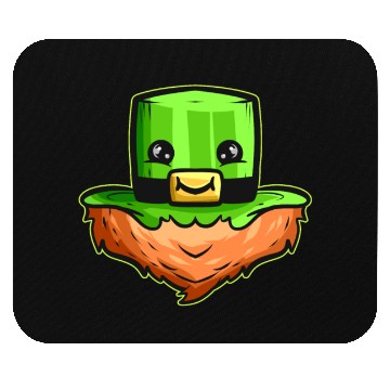 Discover Kawaii Hat With Face And Red Beard For St. Mouse Pads