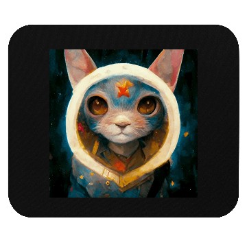 Discover Realistic cat in space painting Mouse Pads