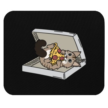 Discover Maine Cat Pizza Lover Mouse Pads