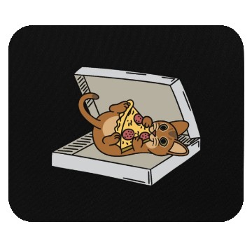 Discover Abyssinian Cat Pizza Lover Mouse Pads