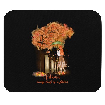 Discover Autumn every leaf is a flower Mouse Pads