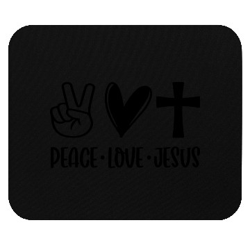 Discover Peace Love Jesus Mouse Pads