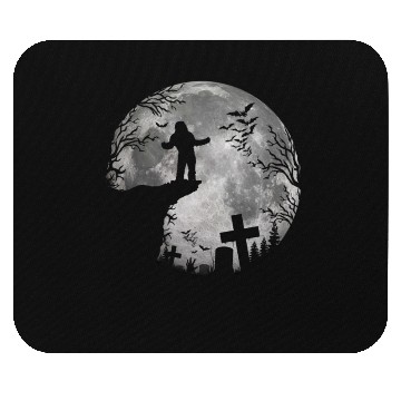 Discover Halloween Werewolf Witchs Full Moon trick or treat Mouse Pads